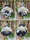 Colgante de orejas conejo peluche llavero lindo emulación conejo mochila escolar colgante details Picture